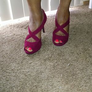 Fuschia heels